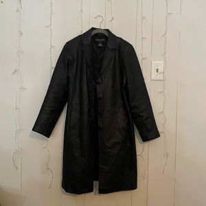 Vintage Leather Blazer Trenchcoat